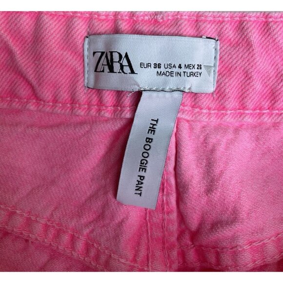 ZARA Wide Leg Boogie Jeans High Waist Full Length 26 4 NWT - Picture 5 of 9